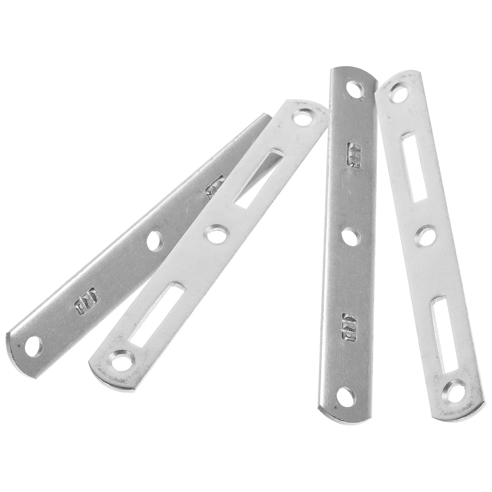 

4 Pcs Bed Hinge Brackets Frame Room Decor Bed-rail Hardware Stainless Steel Hardwares