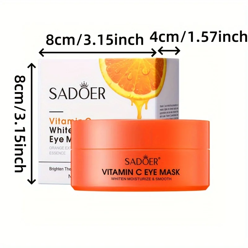 SADOER Vitamin C Collagen Eye Mask Anti Dark Circles Removal Eyes Bags Moisturizing Firming Eye Patches 60pcs