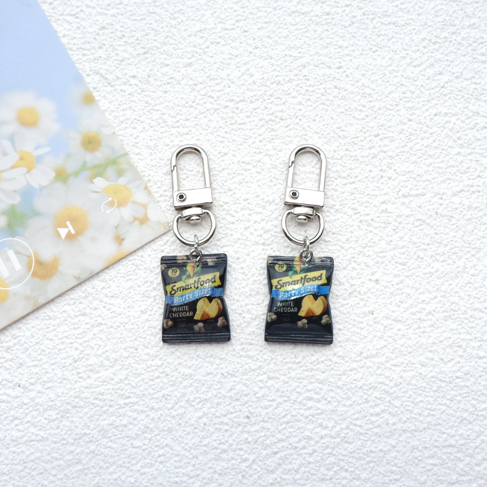Set of 2 Adorable Snack-Themed Keychain Accessories