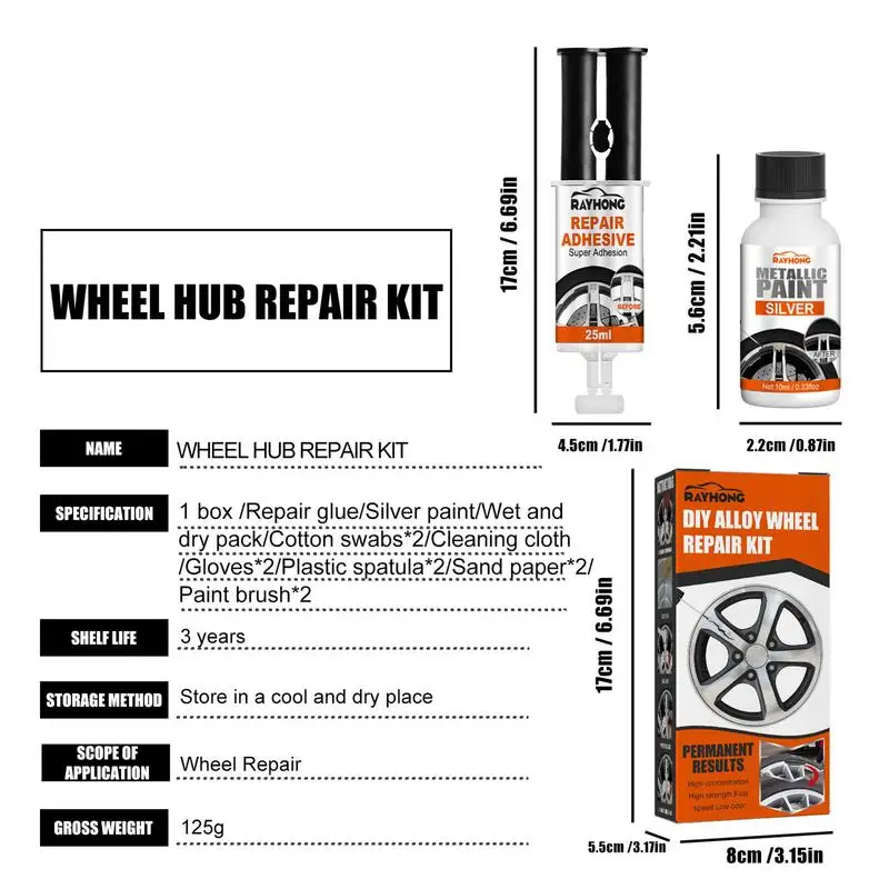 Wheel scratch repair kit Alloy Wheel Scratch Repair Kit Waterproof Scratch Repair Remover Agent Protection And Swirl Remover Polish Removal Tool