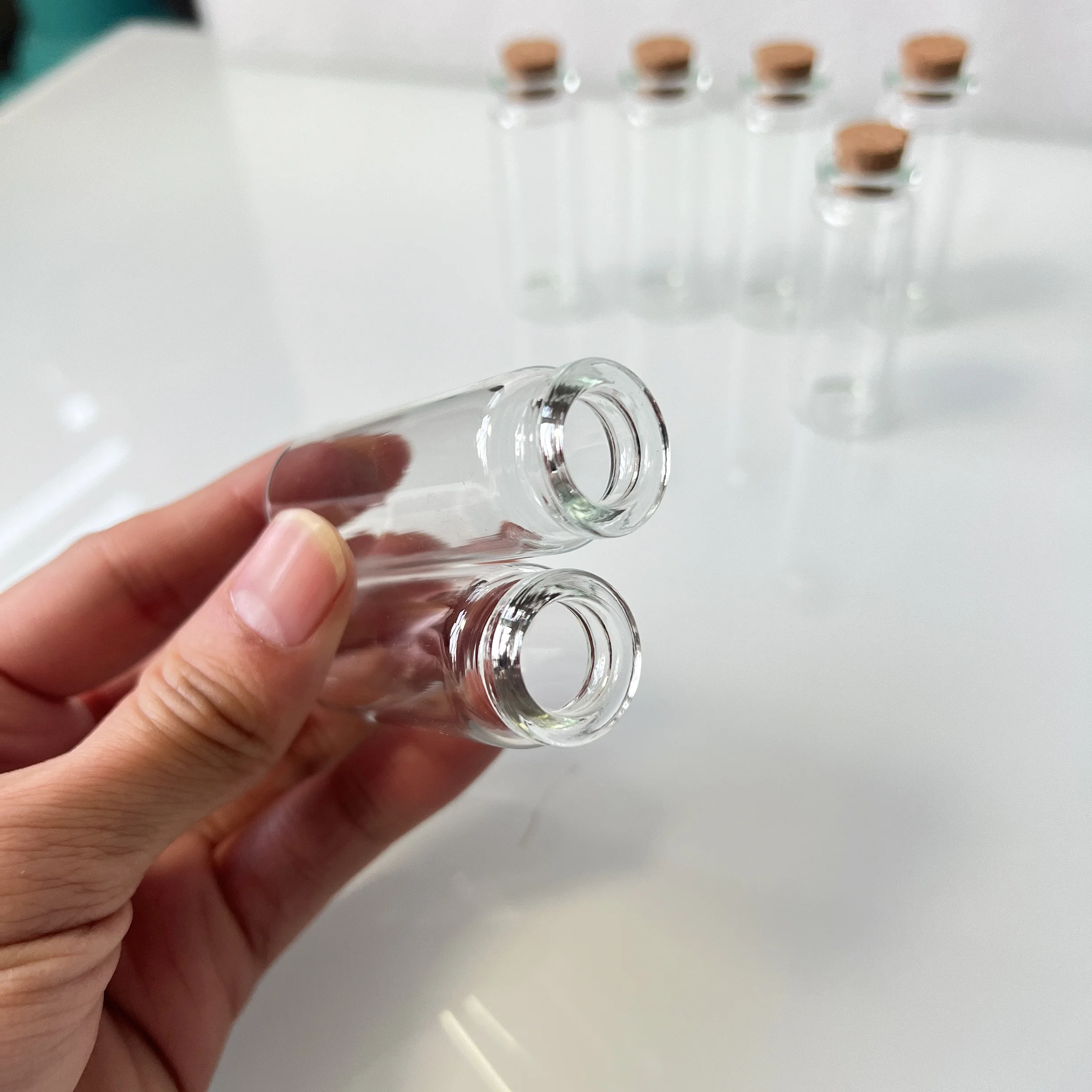 50 PCS 100 PCS 11x22x60mm 12ml Glass Bottles Cork Stopper Transparent Mini Jars DIY Crafts Home Decor Tiny Storage Gift Bottles 4