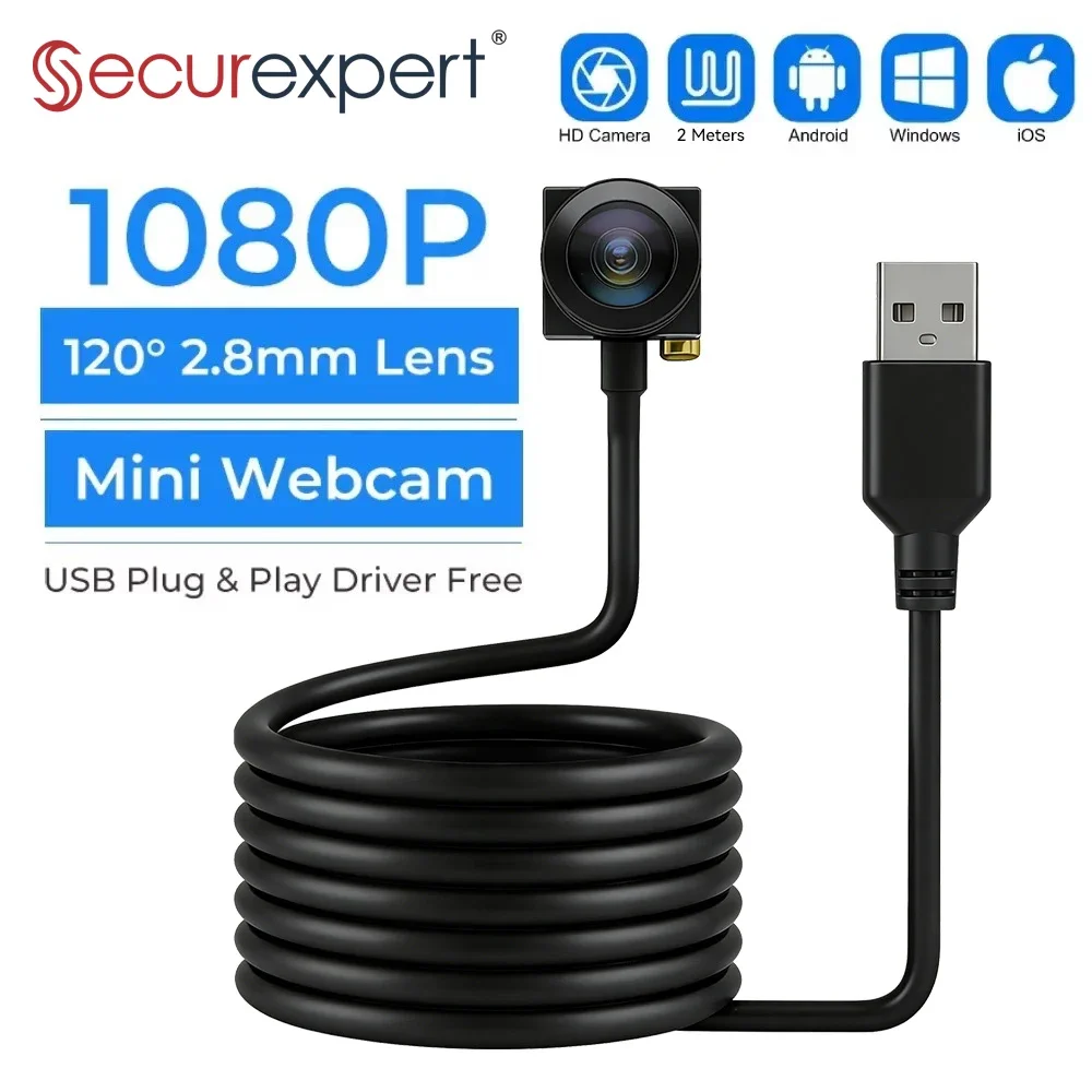 Usb Web Mini Camera 1080P Full HD Mini USB Video Camera Wide Angle USB CCTV Camera With 2.8 ...