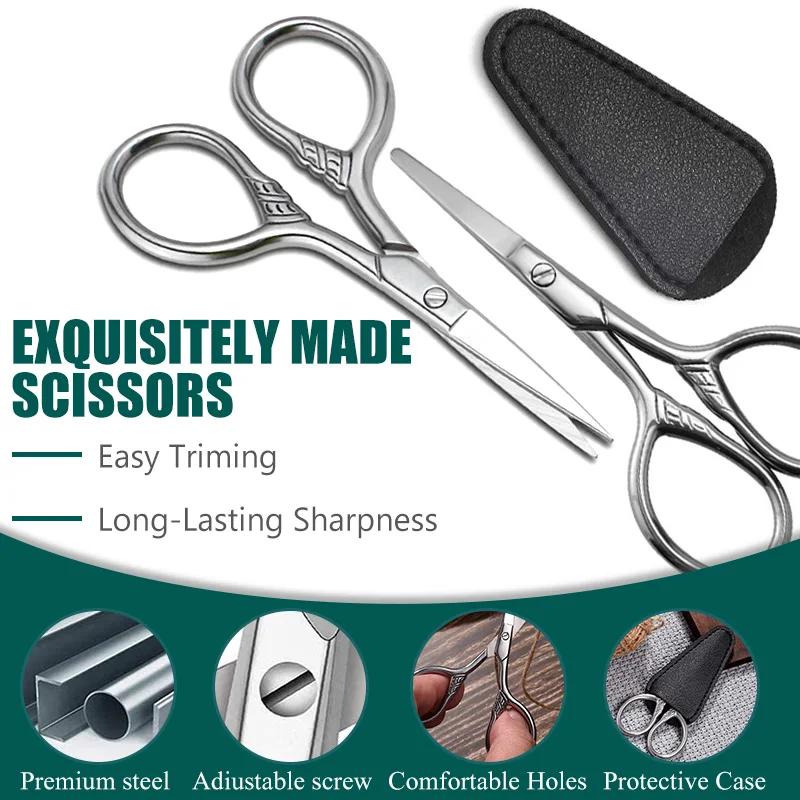 1Pcs Stainless Steel Small Makeup Grooming Scissors Eyebrows For Manicure Nail Cuticle Beard And Mustache Trimmer Nose Hair Tool 2