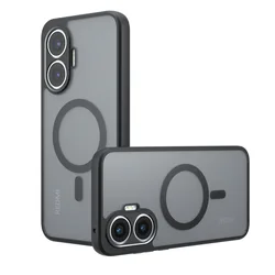 Luxury Frosted Skin Feel Translucent Slim Case with Magnetic Anti - Drop Protection for POCO F8 Pro (Magnetic Black)