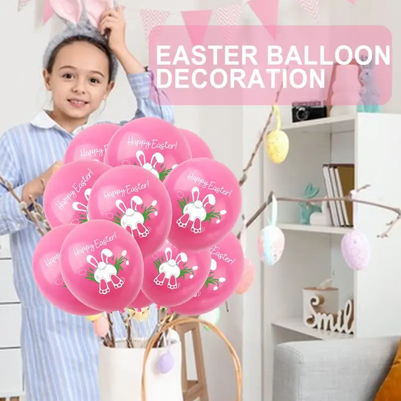 Easter Party Latex Balloons Easter Balloons Eggs Bunny Chick 100X Happy Decor Themed Party Latex Supplies Decorations