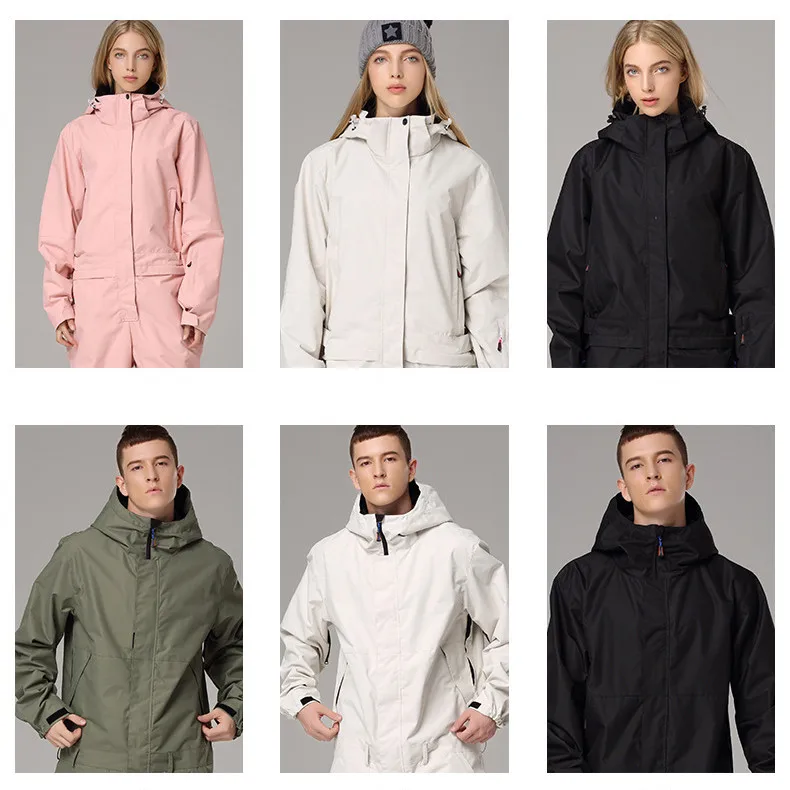Women Men's New Ski Suit Loose Outdoor Snowboarding Jacket Windproof Waterproof One-Piece Skiing Set Thermal Jumpsuit