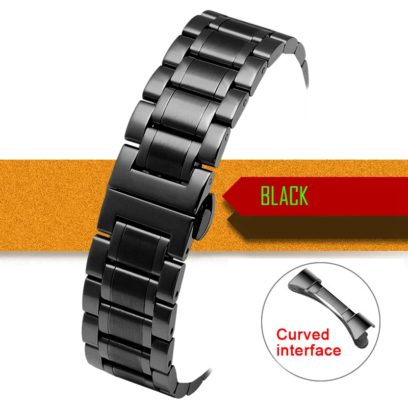 Stainless Steel Butterfly Buckle Bracelet Strap