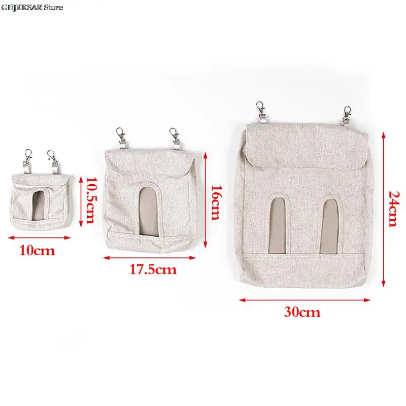 Hanging Pouch Feeder Hay Bag Holder with Hooks Feeding Dispenser Container for Rabbit Guinea Pig Small Animals Pet S/M/L 1PC