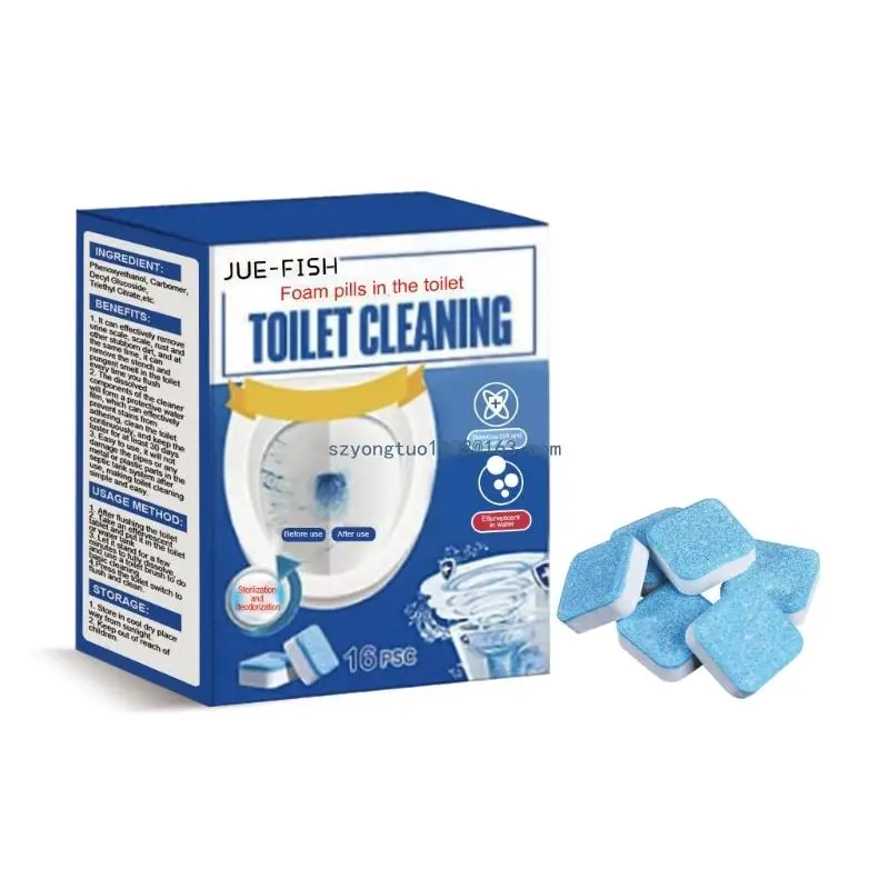 

16 шт. таблетки для очистки унитаза Ванная комната очиститель для унитаза сильное моющее средство бытовой туалет шипучий