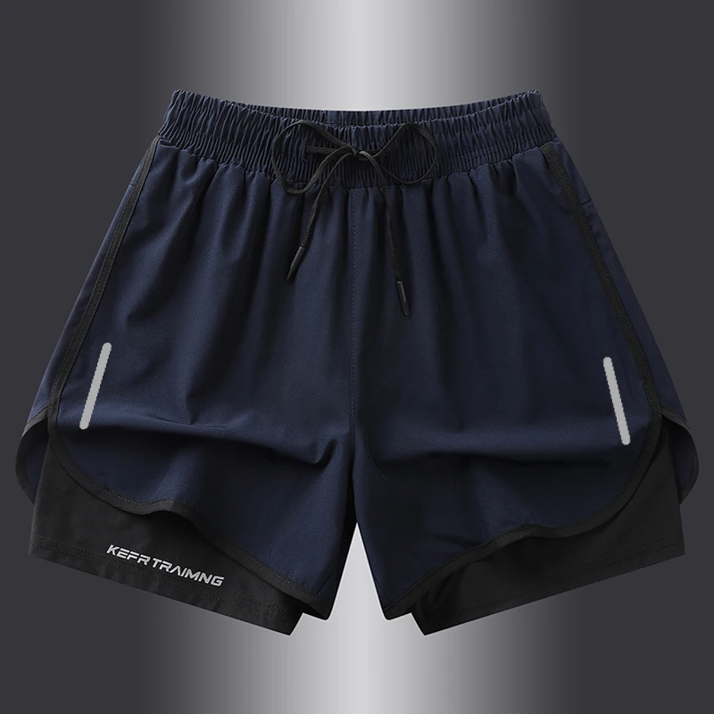 【 S-5XL 】 NASA GISS Sports Three Piece Pants Summer Popular Anti glare Double layered Sports Shorts for Men and Women Couples Ru 3