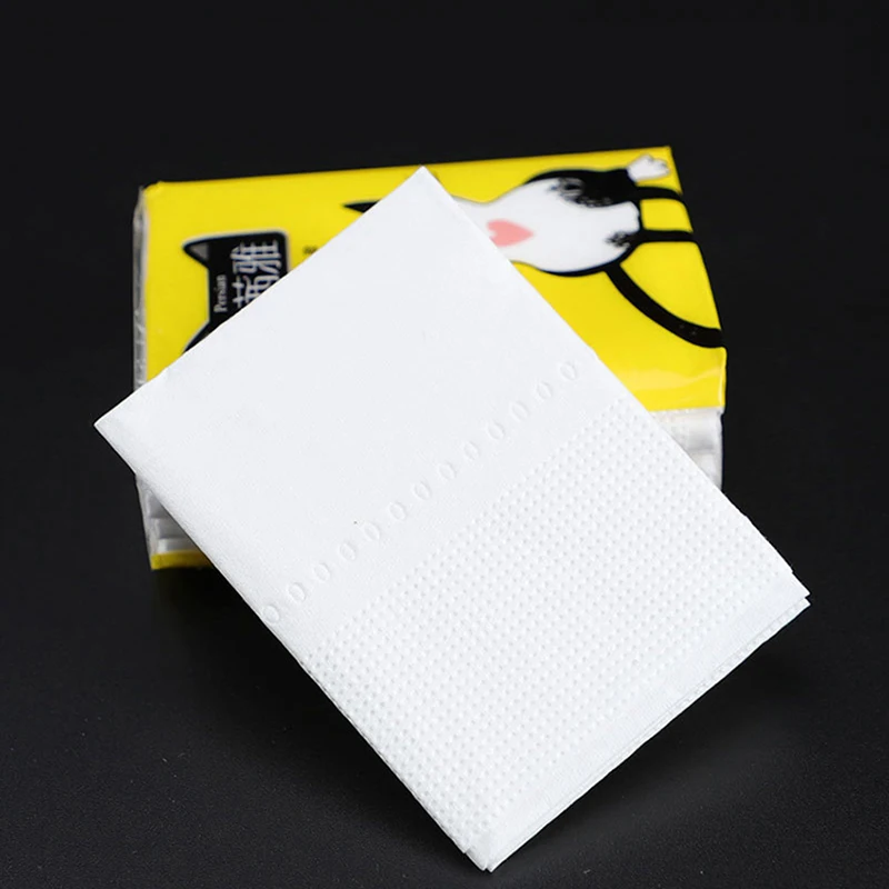 10 Packs Disposable Paper Handkerchief Paper Towel Portable Small Package Towel Napkin Wood Pulp Handkerchief