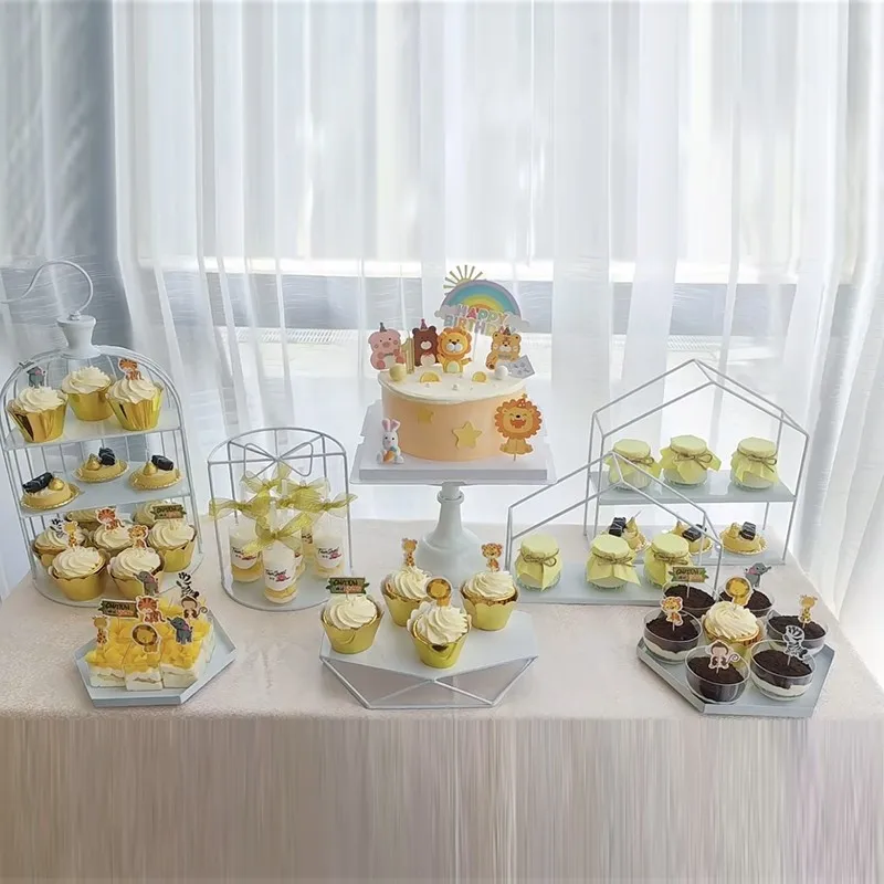 

European white dessert table display rack wedding cake rack afternoon tea cake rack dessert cake tray