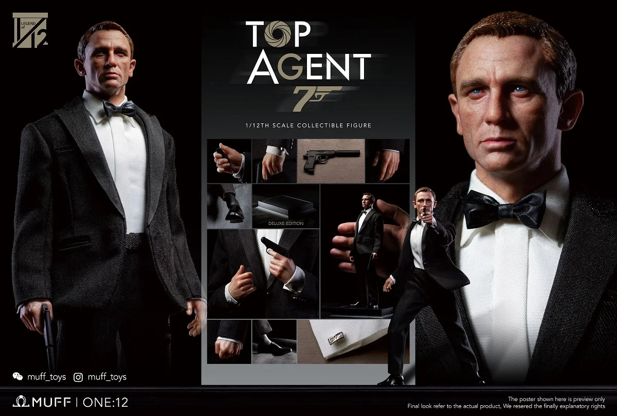 Goods in Stock 100% Original MUFF TOYS TOP AGENT 007 1/12 Daniel 