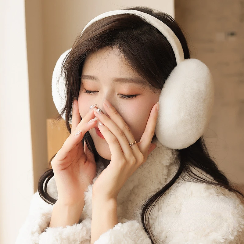 

Winter Warm Earmuffs Cute Women's Outdoor Wind and Cold Protection Pile Thickened Foldable Earmuff Memory Headband DEZ22