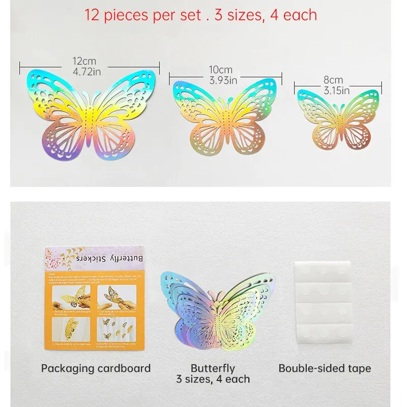 Lot De 60 Papillons 3D En Tissu 3D Réticulé, Violet En Nylon