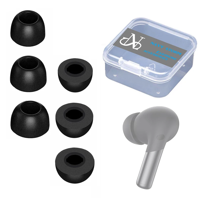 3Pairs Premium Ear tips for OnePlus Buds Pro Memory Foam