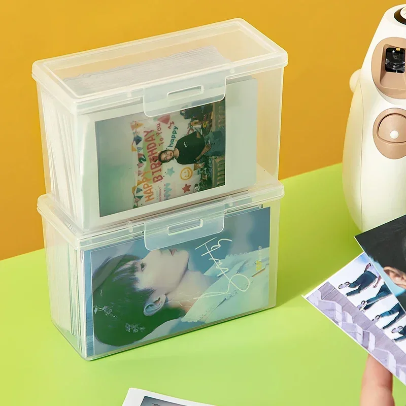 Card Holder 1PCS Transparent Idol Kpop Albumes Photo Storage Photocards Small Collection Organizer Box