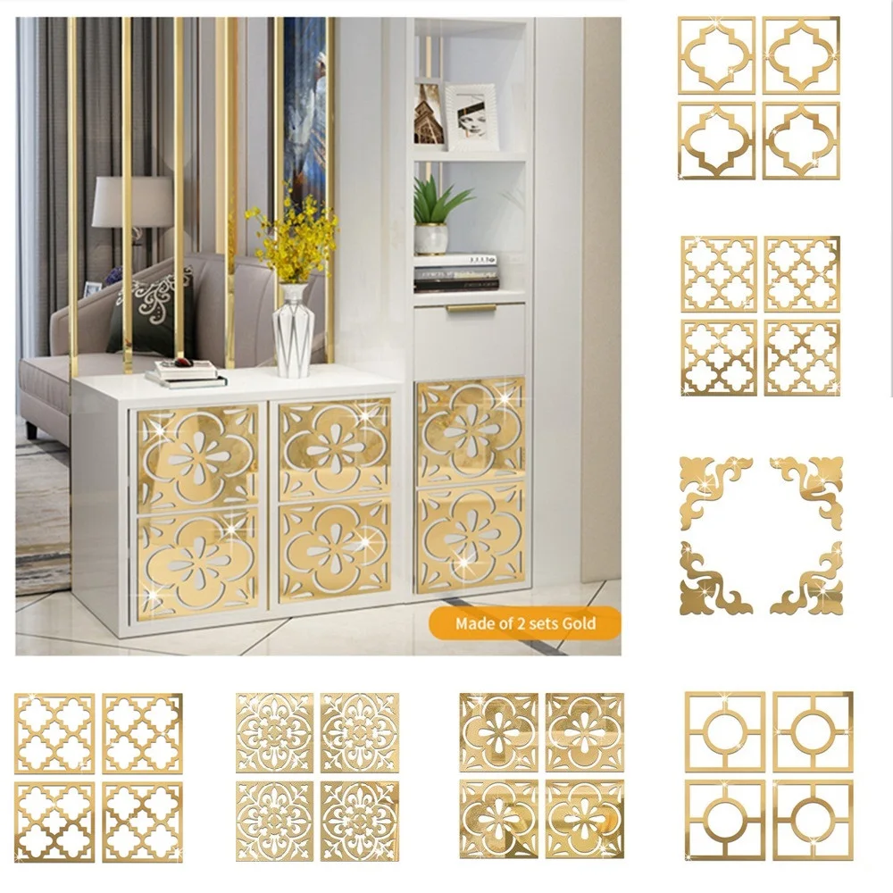 Gold Sliver Furniture Decoration Mirror Stickers Thick Acrylic Mirror
