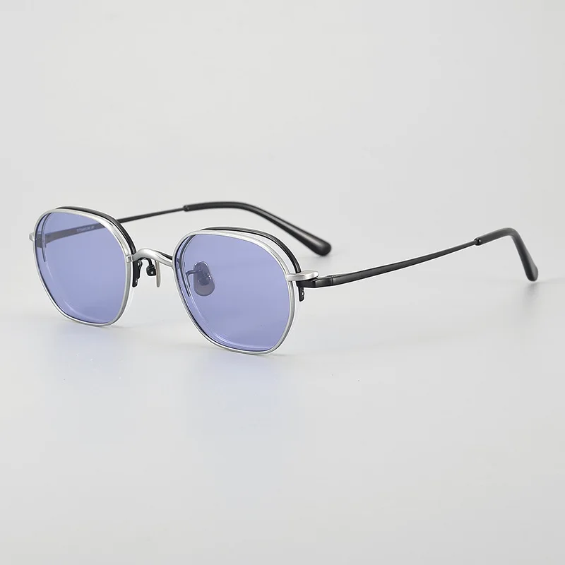

2024 NEW KMN48 Sunglasses for Men Women Titanium Square High Quality Handmade Eyeglasses Trendy Outdoor UV400 SUN GLASSES