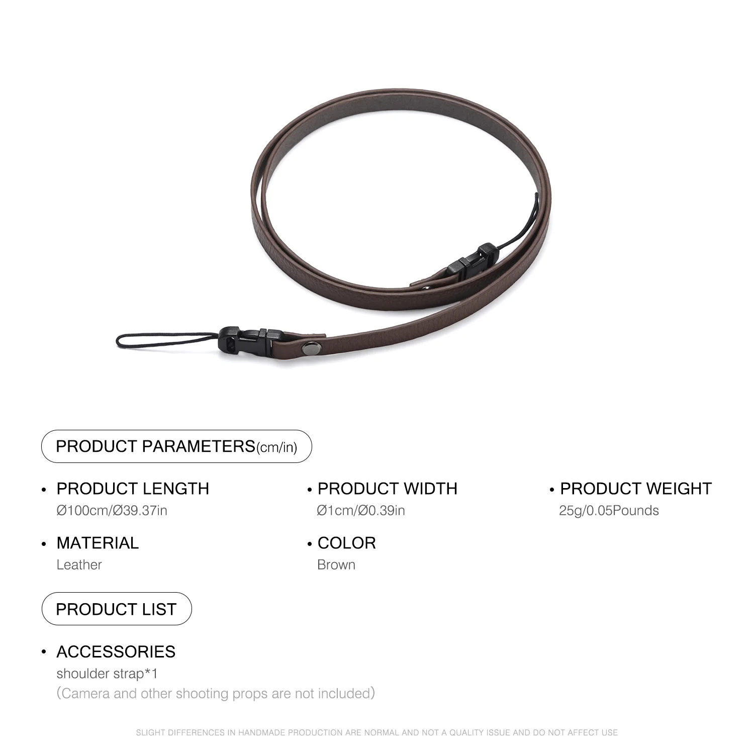 Premium Leather Camera Strap with Quick Release for DSLR & Mirrorless Cameras