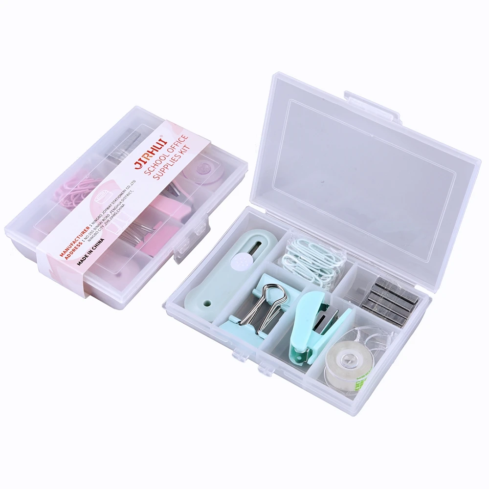 Office Storage Accessories Combination Paperclips I-beam Staples Ticket Holder Desktop Organizer Classification Stationery Set
