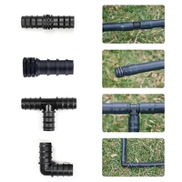 2/5/10 шт. полиэтиленовая труба для теплицы 16, 20, 25 мм, тройник, прямая коленчатая заглушка, фитинг для ирригационной трубы, аксессуары для орошения с микрораспылением — изображение 4