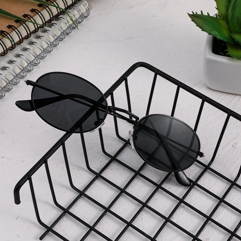Classic Small Frame Oval Sunglasses Women/Men Brand Designer Alloy Mirror Sun Glasses Dropshipping In Stock Ship Within 24 Hours_voghion.com