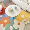 Bedroom Home Carpet Large Area Colorful Living Room Flower Thickened Decoration Rug коврик Kidsroom Maison Tapis 양탄자 Pink Decor 4