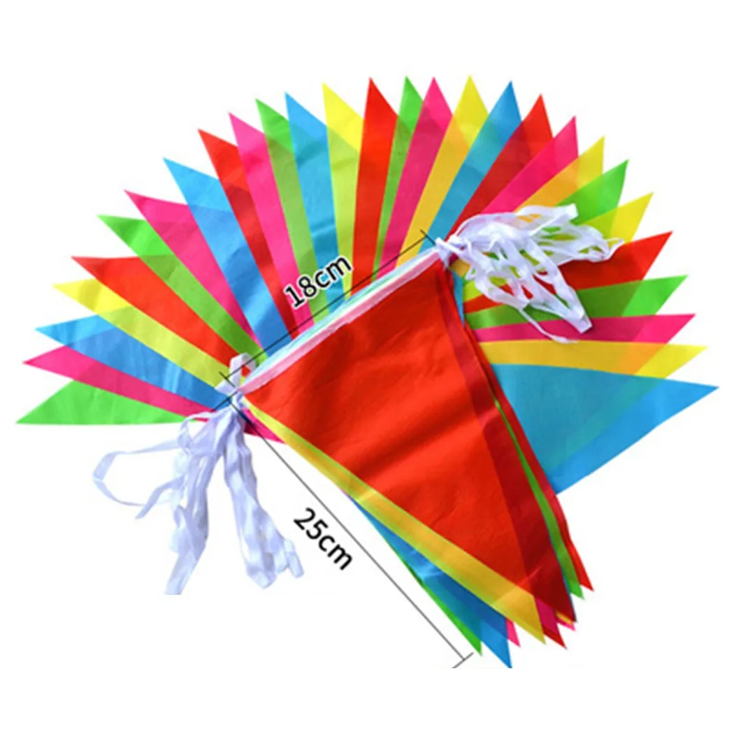 Polyester Dreieckige String Flagge DIY Banner Kleine Bunting Im Freien  Hängen String Flagge Dekoration Liefert Multi Farbe - AliExpress