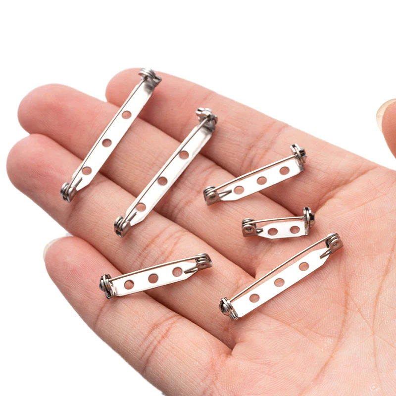 20 stücke 17mm 25mm 38mm 45mm Edelstahl Brosche Pin Sicherheit Brosche Basis Einstellungen Nadel Zubehör DIY schmuck Machen Komponente – Detail 3