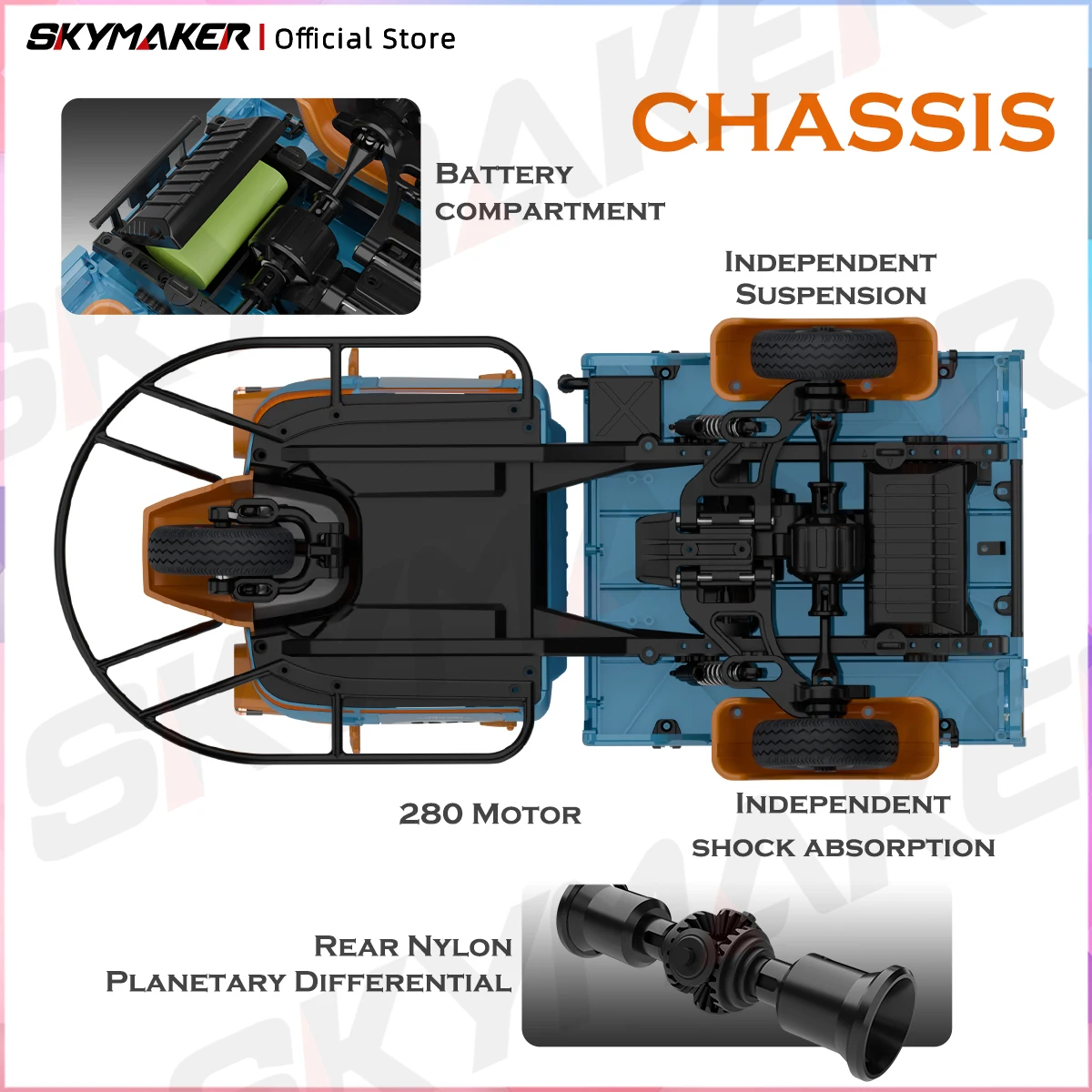 WPL WP22 1/10 무선 조종 삼륜 트럭 2.4GHz RTR 시뮬레이션 고속 후륜 구동 장난감 자동차 모델 (14세 이상)