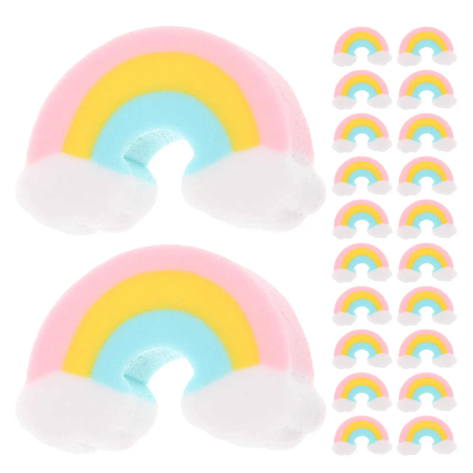 연필용 50Pcs 무지개 지우개 귀여운 미니 지우개 대량 소프트 학교 문구 미술 학생 지우개 드로잉 스케치 교실용