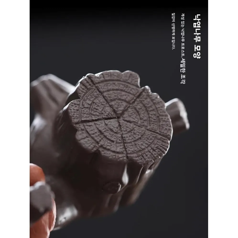 창의적인 보라색 점토 차 장식품, 찻주전자 뚜껑 홀더, 다도 용품, 고급 차를 키우는 데 도움이 되는 다도 용품
