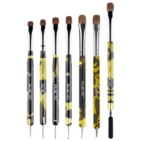 KADS 2 Way Kolinsky Brush Acrylic Professional French Manicure Brush Nail Art Brush Nail Dotting Pen Stirring Rod Stick 2-12# 1