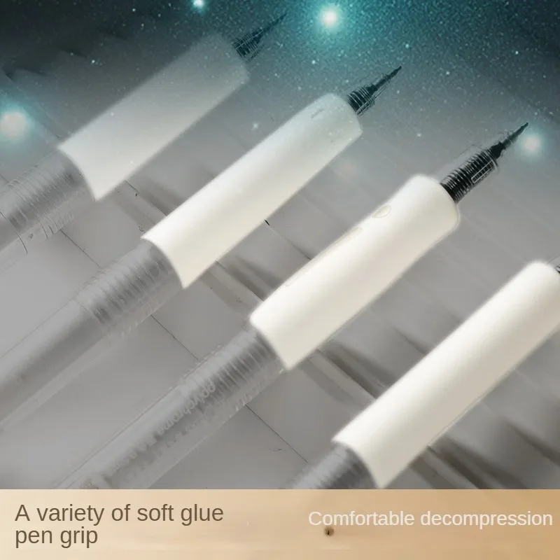M&G 5pcs Gel Pen 0.5mm Black Gel Pens Quick-drying ST Tip Signature Pen White Pens for Students Exam Office 2