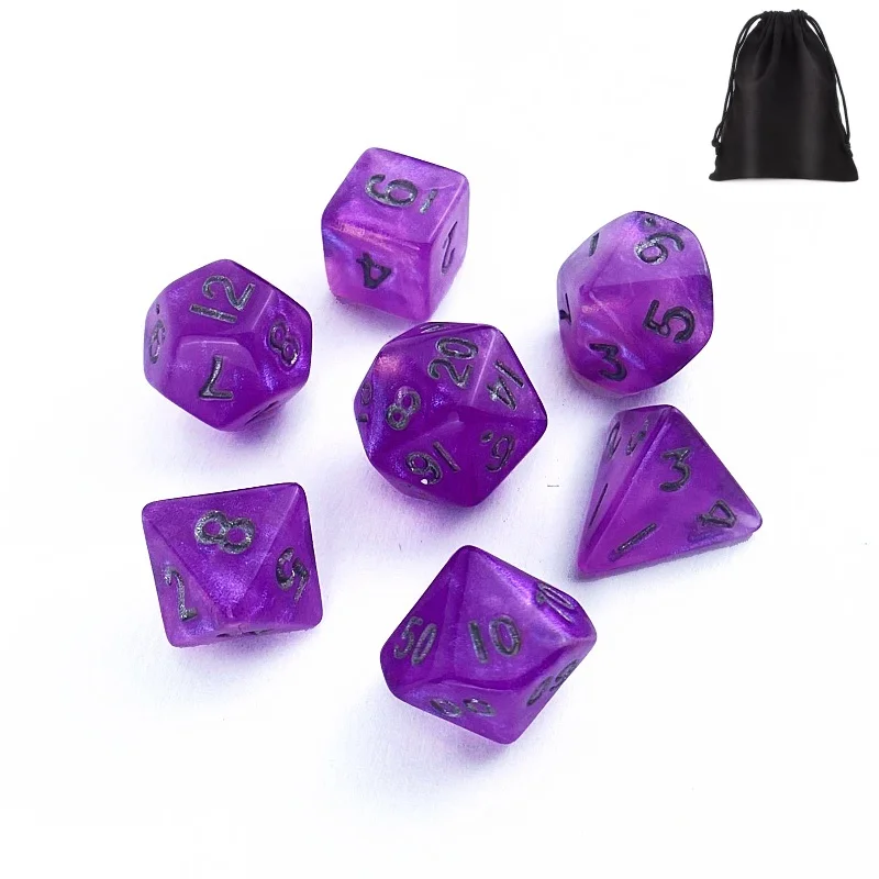 Dice Set Mini Dice D4 D6 D8 D10 D12 D20 DND TRPG Dungeon Dragon Figures Game