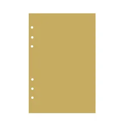 45-Piece Loose Leaf Notebook Refill Set with Various Page Designs - A6 (Blank Kraft Paper)