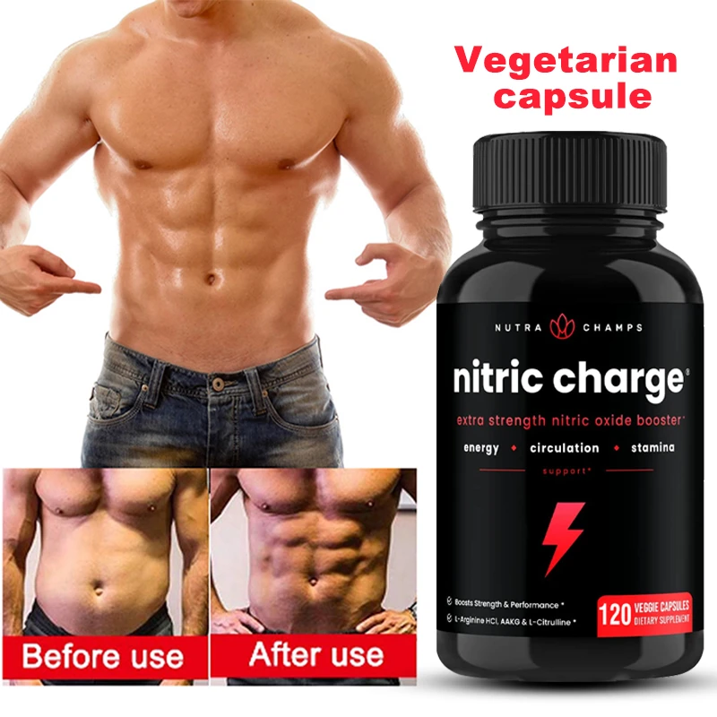 Nitric Oxide Supplement with L Arginine, Citrulline Malate, Grape Seed