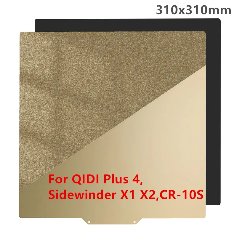 CR-10S PEI-Platte 310x310mm für Artillery SidewinderX1 X2 Bauplatte, doppelseitig texturiert/glatt, PEI-Druckbett für QIDI Plus4