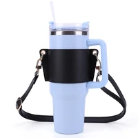 Water Bottle Holder PU Leather Water Bottle Holder Water Bottle Sling Bag Water Bottle Bag Carrier for Stanley 30oz & 40oz Cup