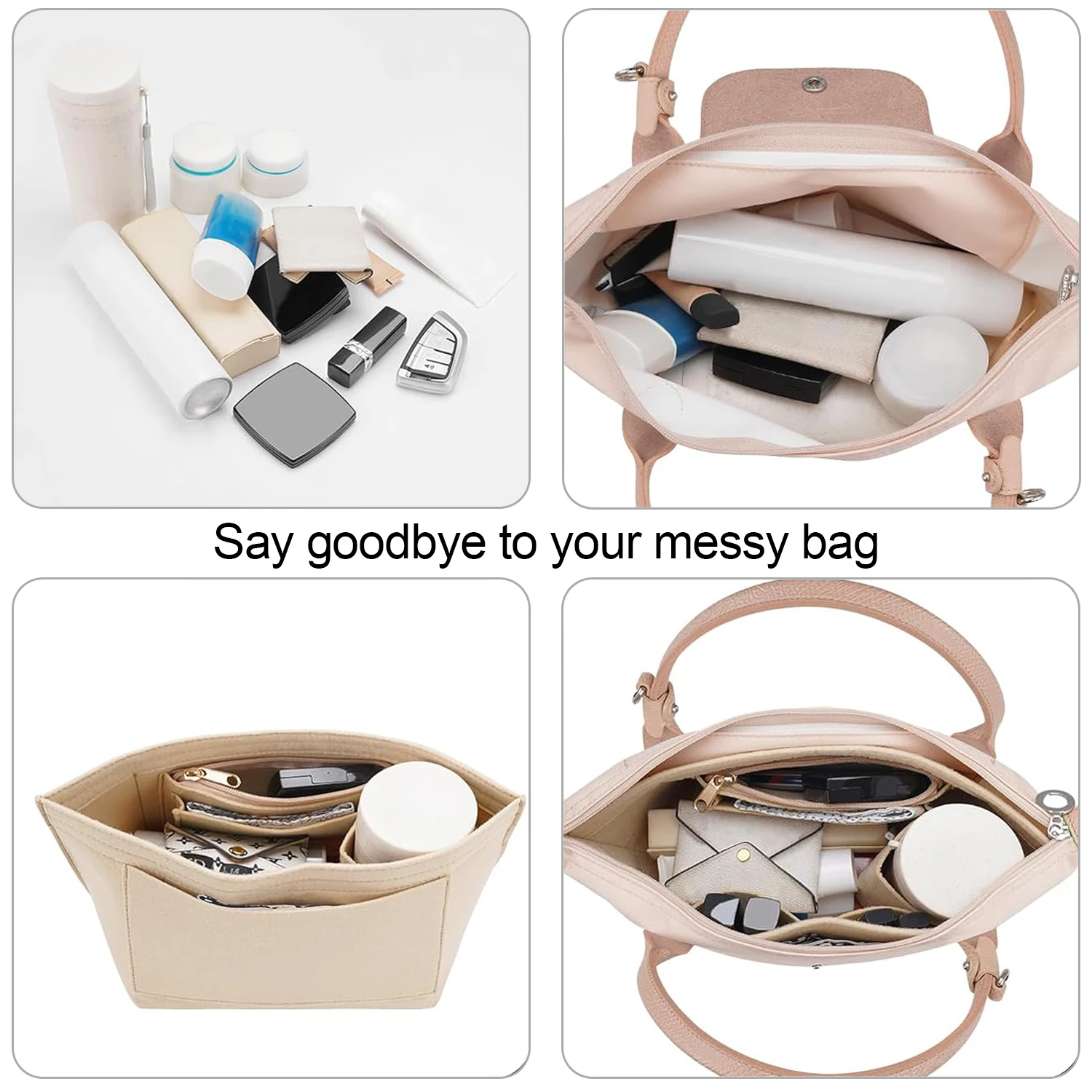 Purse Organizer Insert for Longchamp Le Pliage Handbag Insert 5