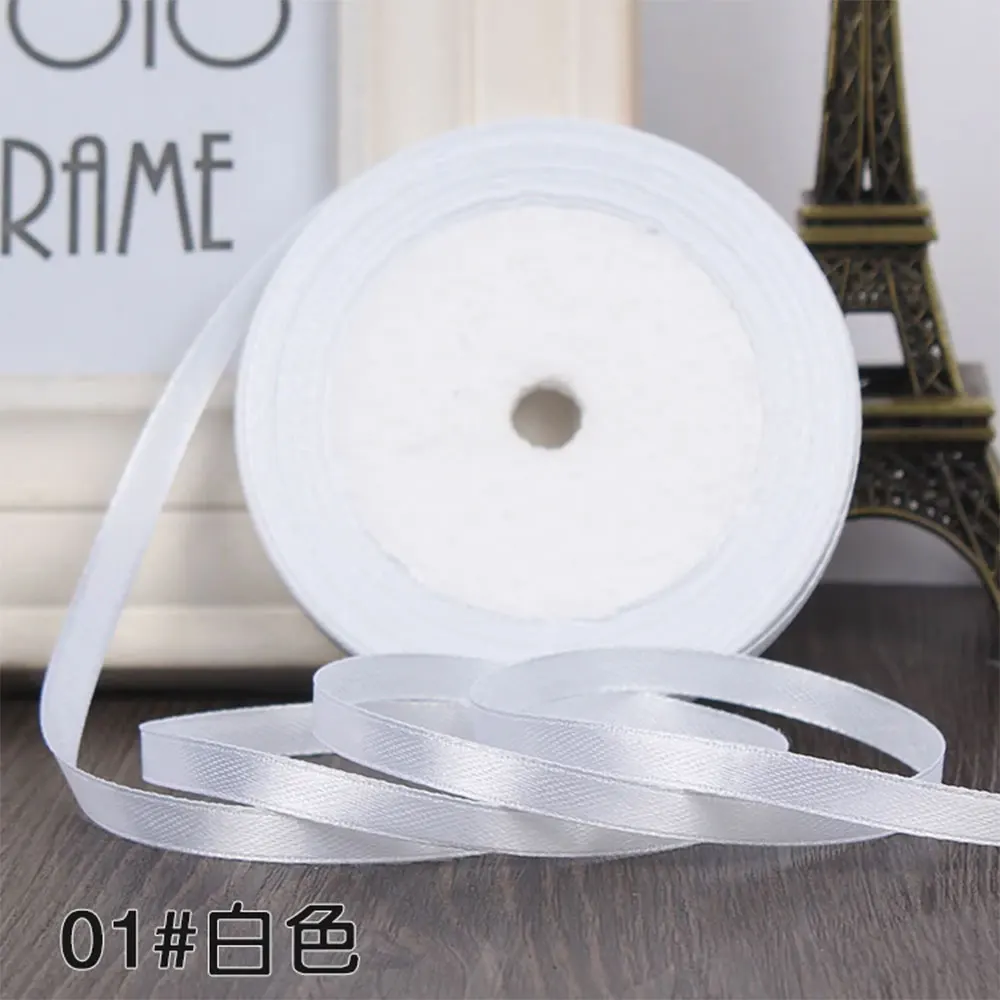 Satin Ribbons 22 Meters (25 Yards) 1/4" (6mm) Party Home Wedding Decoration Gift Wrapping DIY Material