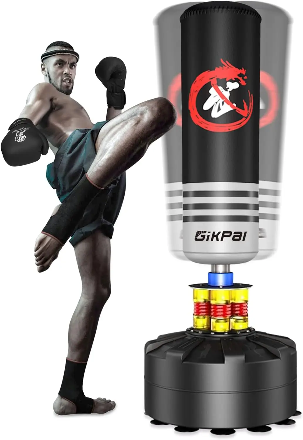 Freestanding Punching Bag, Heavy Boxing Bag with Stand for Adult Teens Kids, Kickboxing Bag for MMA Martial Arts Boxing Traning