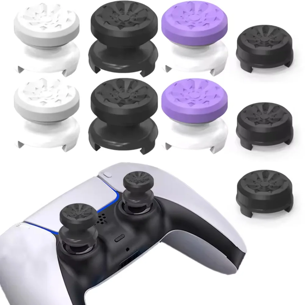 2Pcs Hand Grip Extenders Caps for PS4 Game Controller Gamepad Thumb Stick Grips High/Low Rise Covers For PS5 Joystick cap