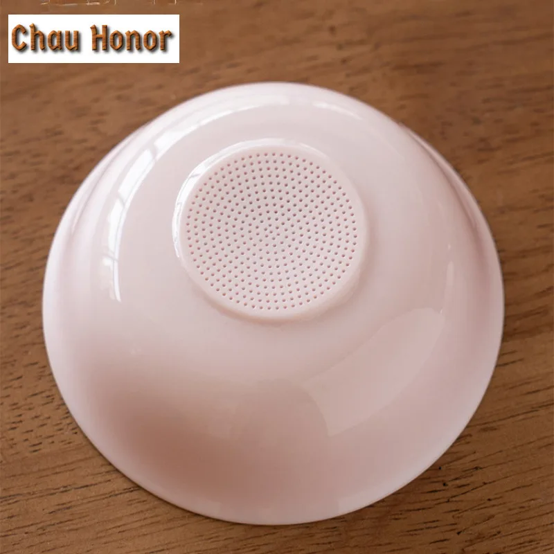 Jade Mud Cherry Powder Ceramics Filter Screen Tea Strainer Tea Leaf Spice Tea Filter Tea Leak Holder Kung Fu Teaware Accessories