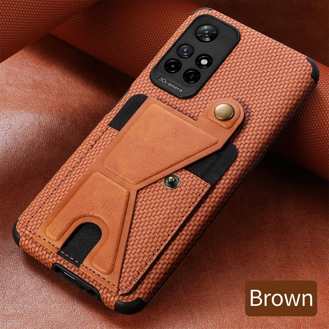 Para Xiaomi 13T / 13T Pro Funda para teléfono con billetera con cremallera  y tapa de fibra