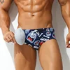 Fashion UK Flag Printed Swimwear Men Beach Shorts Push Up Cup Sexy Man Swimsuits Board Briefs Surfing Swimming Trunk 2