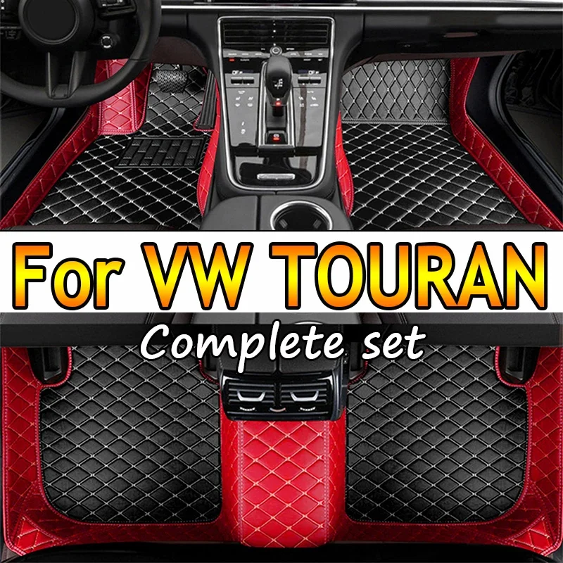 

Автомобильные коврики для Volkswagen TOURAN, 7-местные 2006-2015 2014 2013 2012 2011, индивидуальные автомобильные подставки для ног, искусственная Обложка для интерьера
