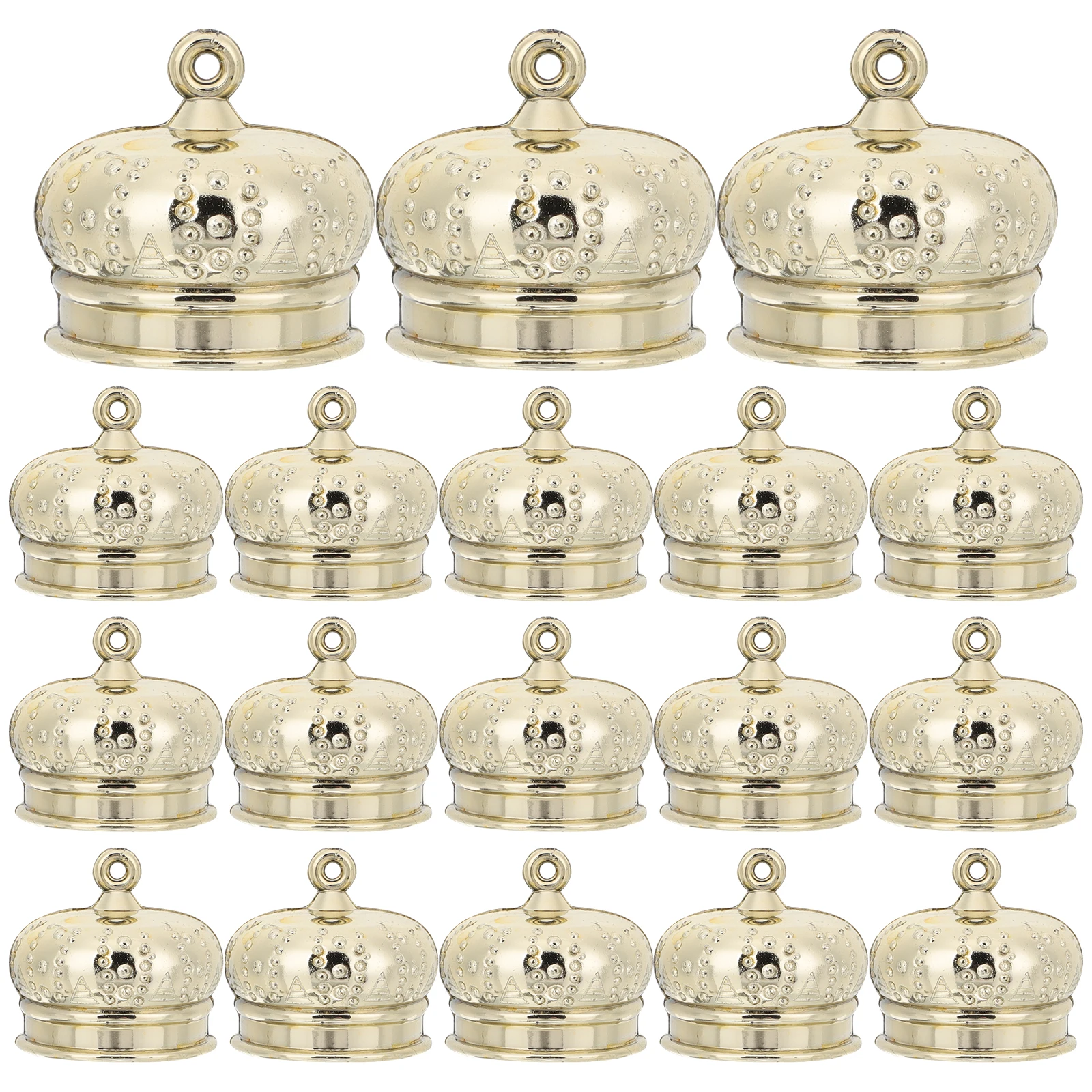 50pcs 골든 실버 플라스틱 볼 캡 공예 장식 액세서리 DIY H 만든 장난감 펜던트 교수형 서클 용품