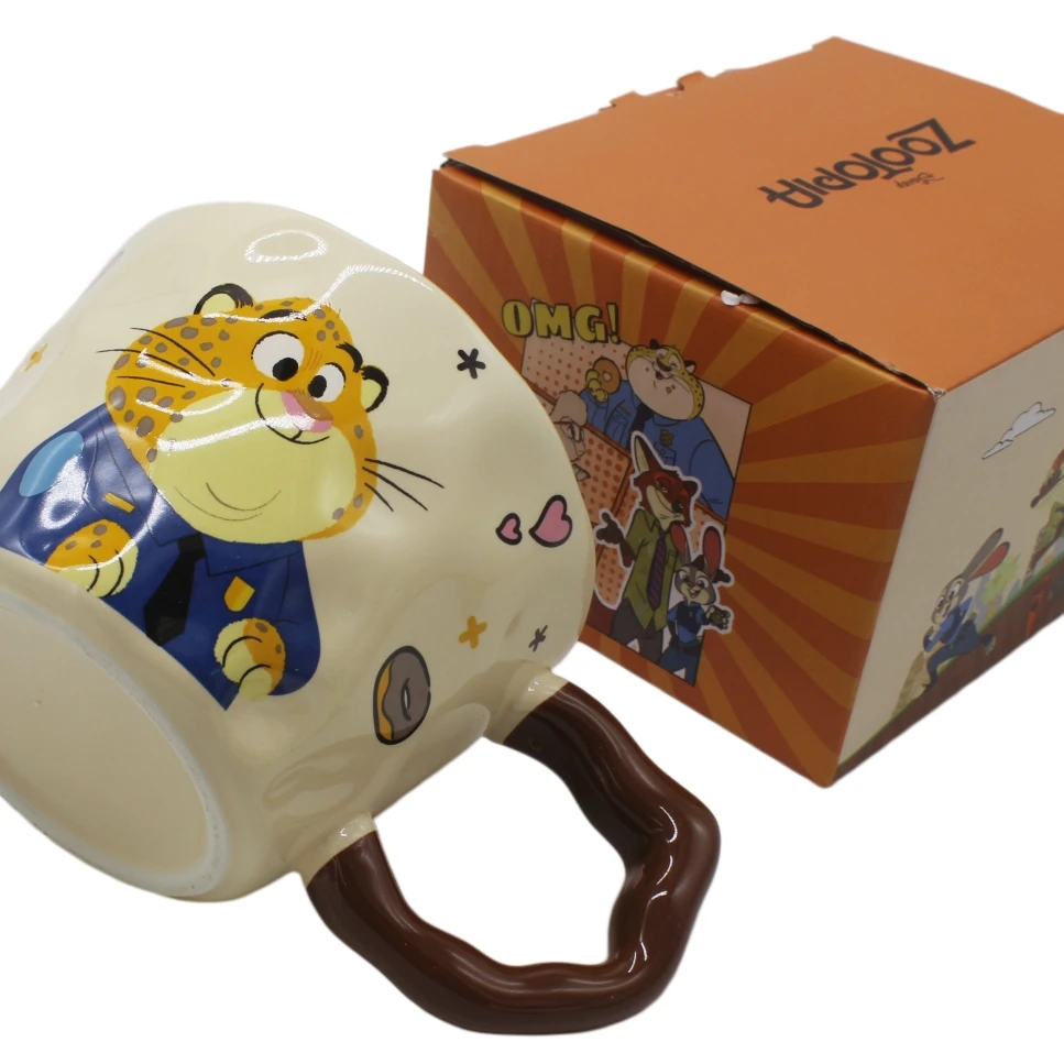 1피스 530ML 디즈니 Zootopia 머그잔 주디 닉 커플 텀블러 디즈니 피규어 장난감을 위한 로맨틱 발렌타인 데이 선물